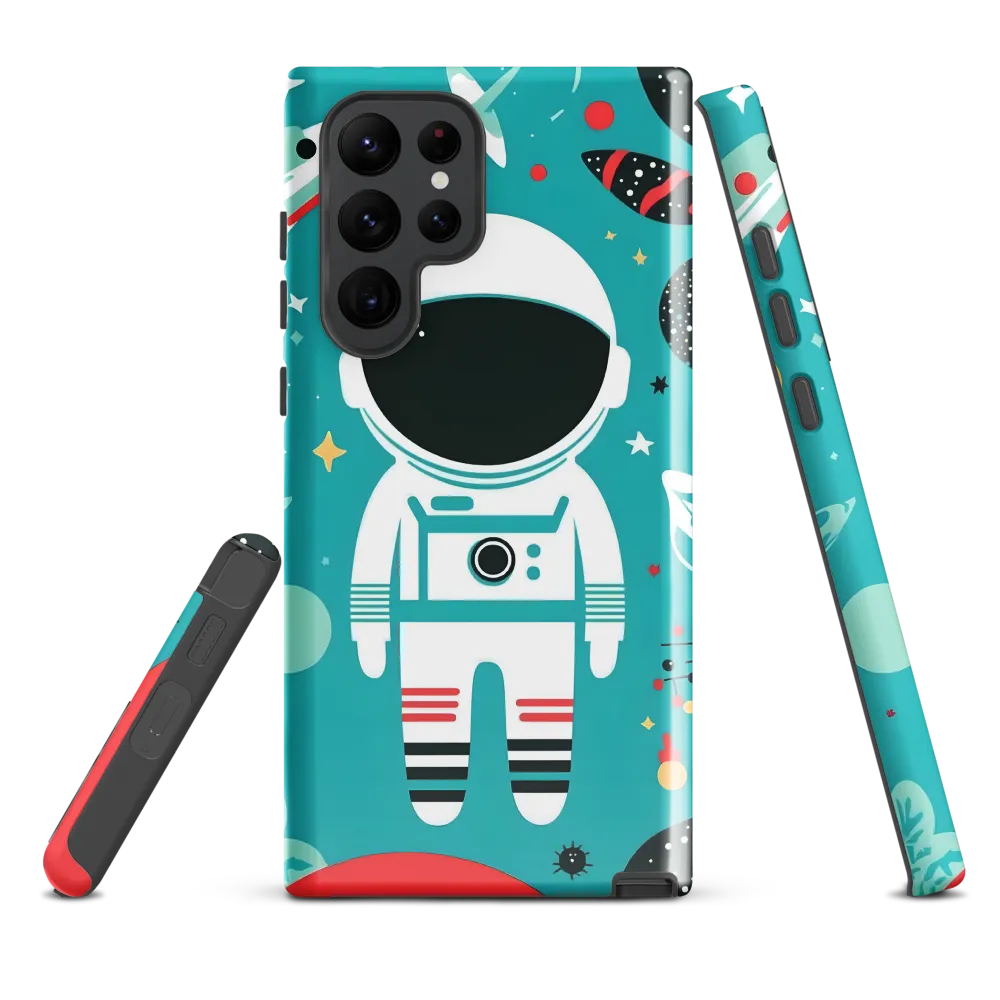Whimsical Astronaut in Cosmic Wonderland