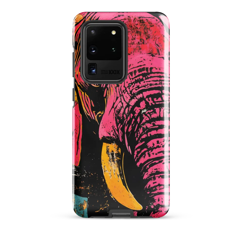 Bold Encounter: The Vibrant Elephant | Phone Case |  S20 Ultra | Tough Case | Glossy