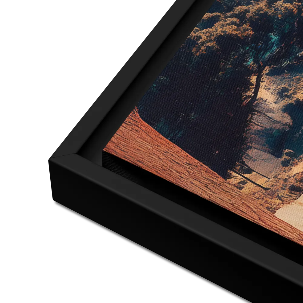 Elysian Waterscape | Canvas with Black Frame | 18″×24″