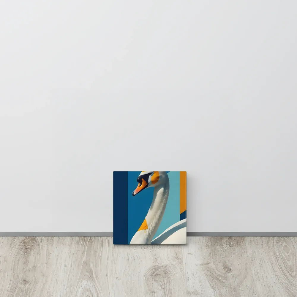 Geometric Swan 
 Canvas | 8″x 8″