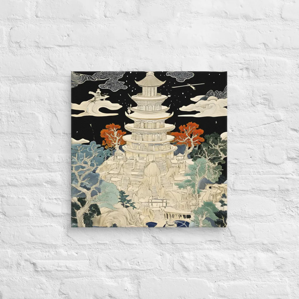 Whispers of the Pagoda | Canvas | 18″×18″