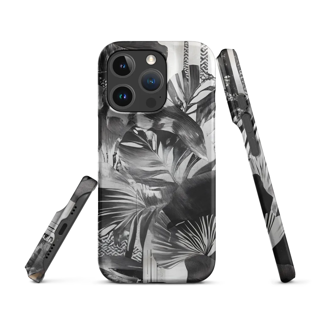 Monochrome Serenity in Tropical Foliage