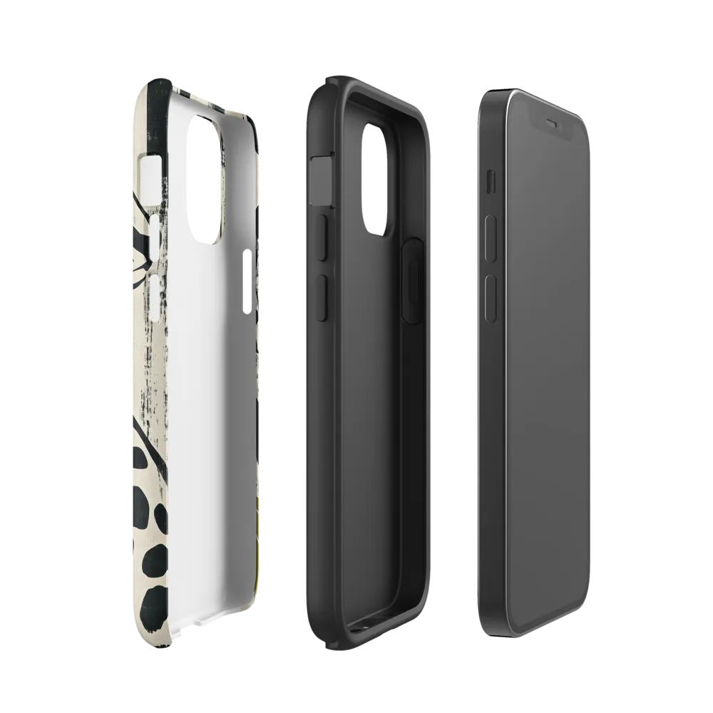 Leopard in Silhouette: A Modern Appeal | Phone Case |  12 mini | Tough Case | Matte