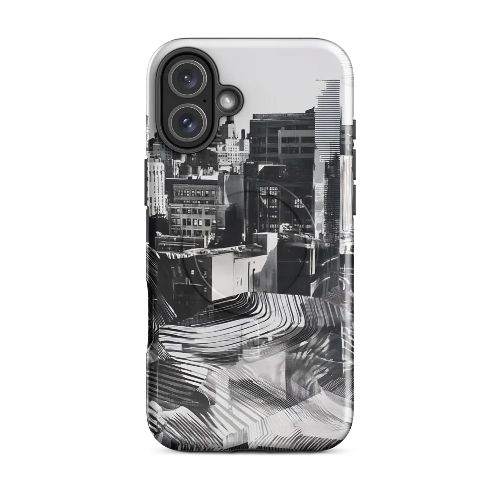 Urban Rhythm in Black and White | Phone Case |  16 Plus | MagSafe® Tough Case | Glossy