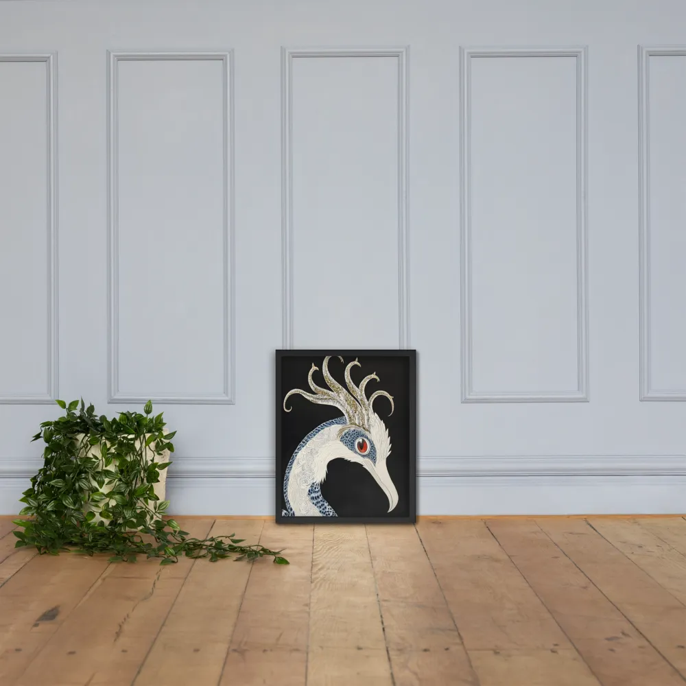 Elegance of the Majestic Peacock | Poster with Black Frame | 16″×20″