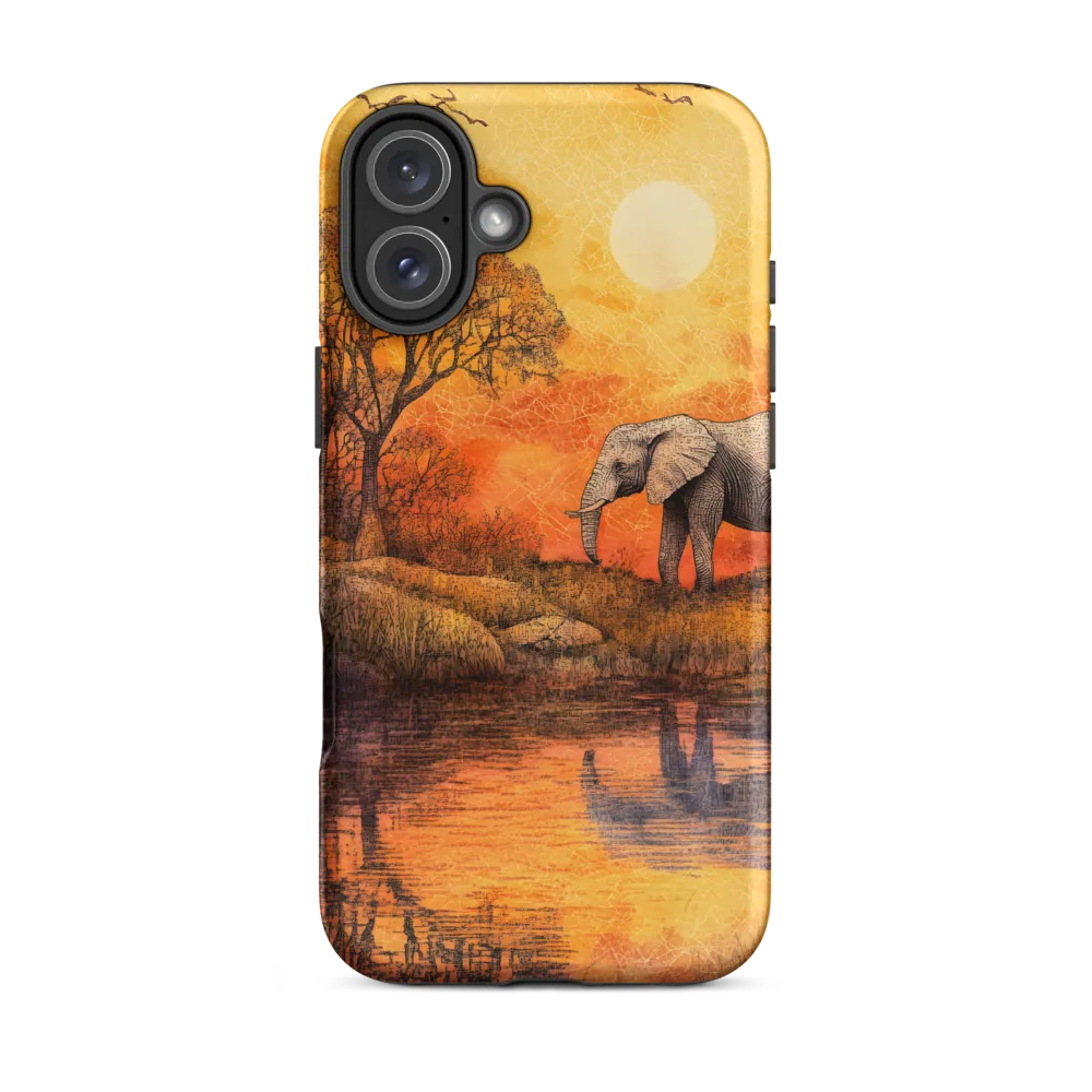 Elephant's Serenity at Dusk
