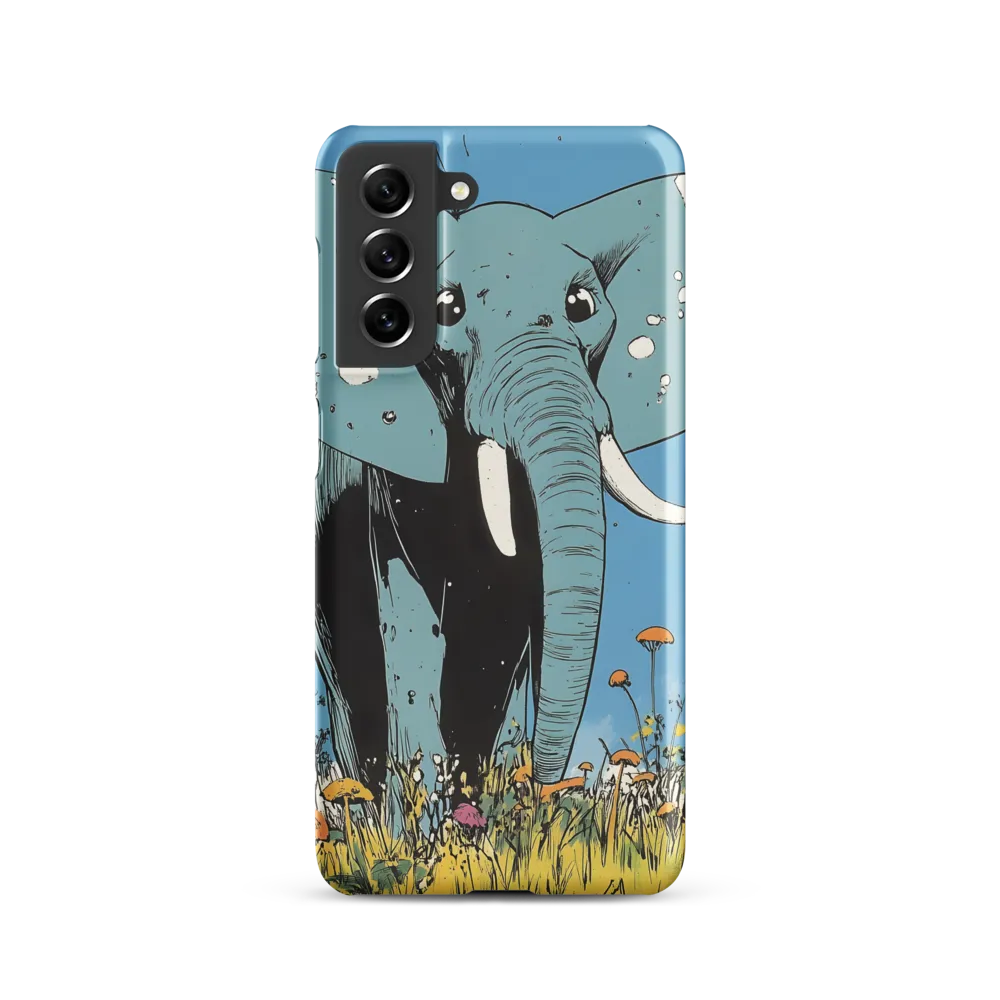 Whimsical Blue Elephant in Bloom
