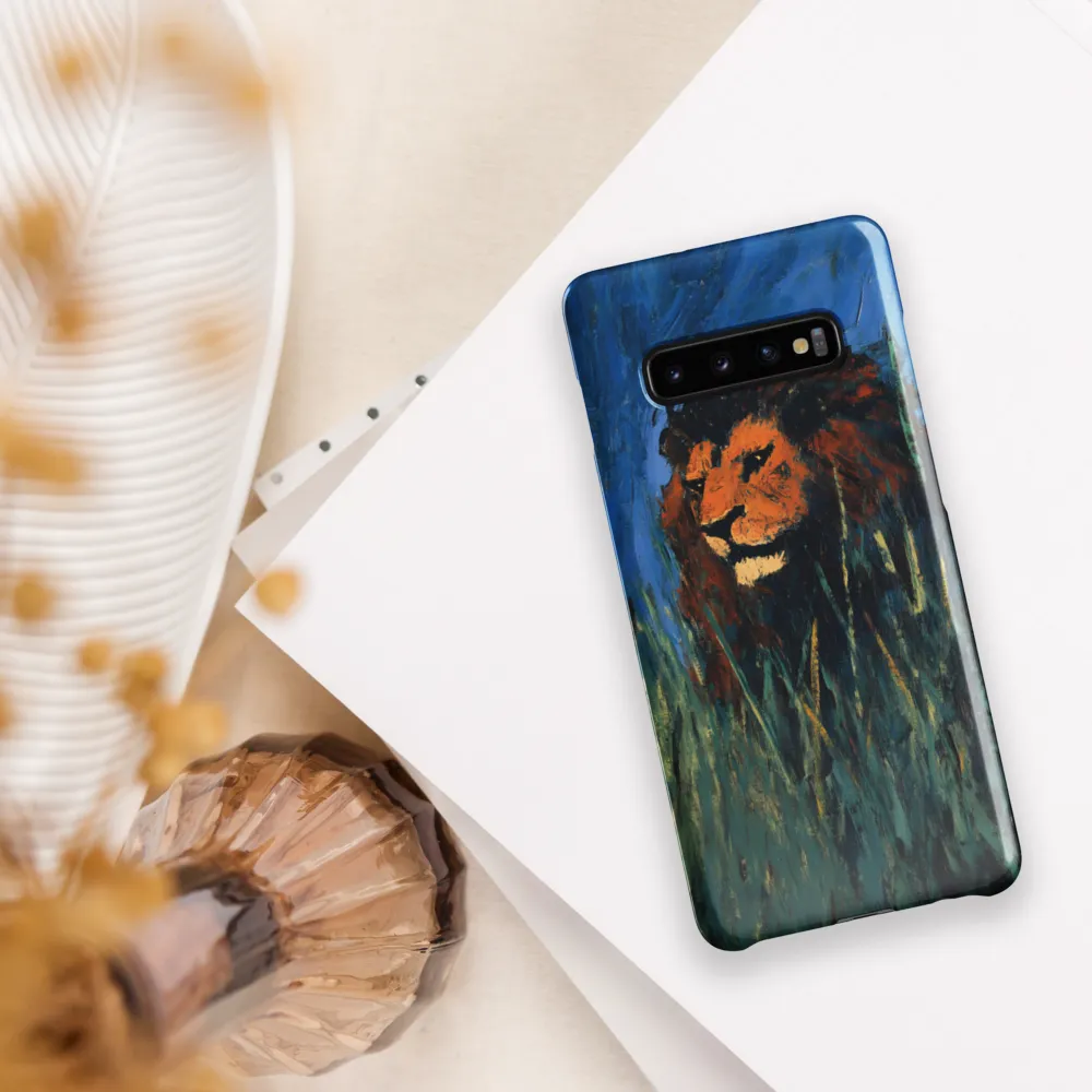 Encountering the King of the Savanna | Phone Case |  S10 Plus | Snap Case | Glossy