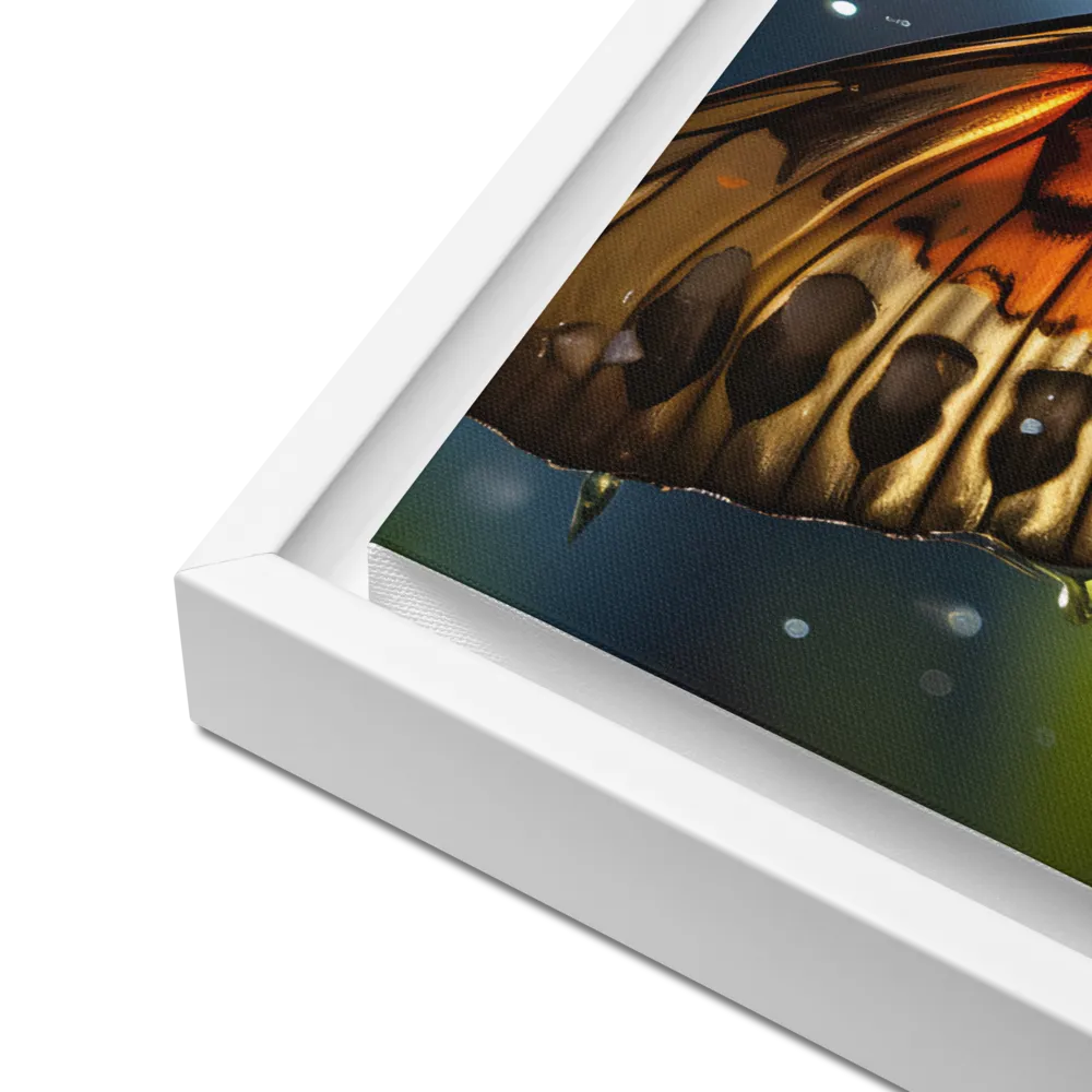 Dance of Colors: The Butterfly's Elegance | Canvas with White Frame | 18″×24″