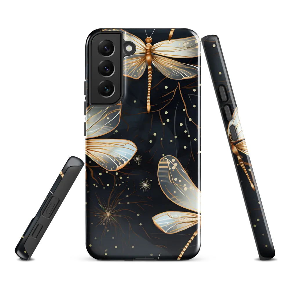 Ethereal Dance: Dragonflies in a Midnight Garden