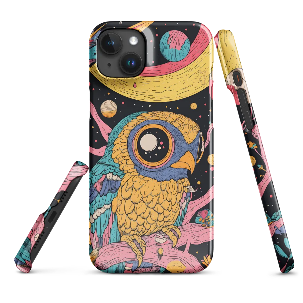 Whimsical Cosmic Owl | Phone Case |  15 Plus | Snap Case | Glossy