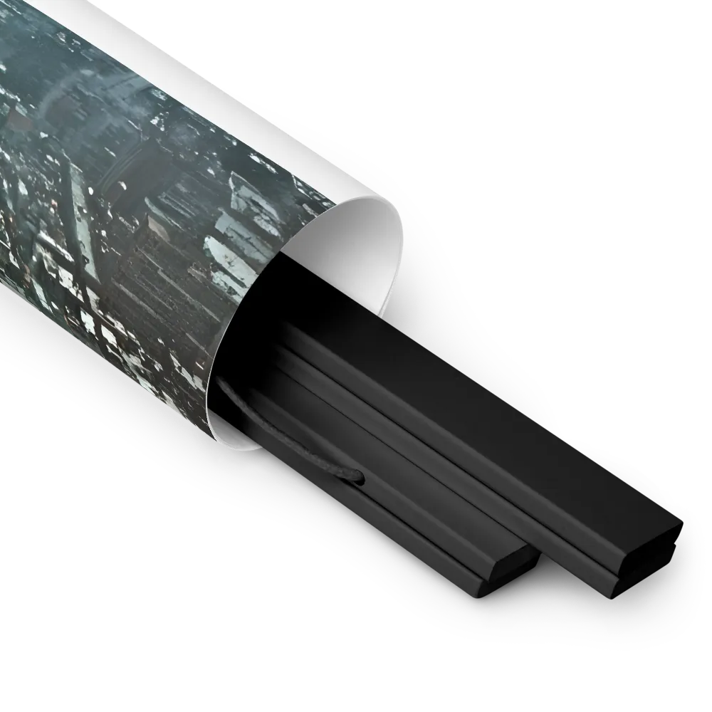 Aerial Symphony of Urban Life | Poster With Black Wood Hanger | 18″×24″