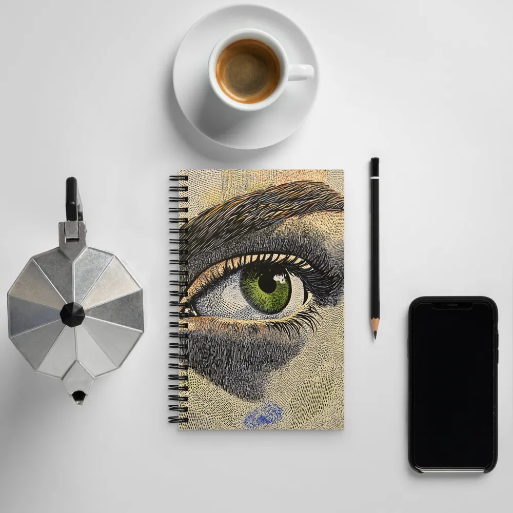 Intrigue in Green | Spiral Notebook