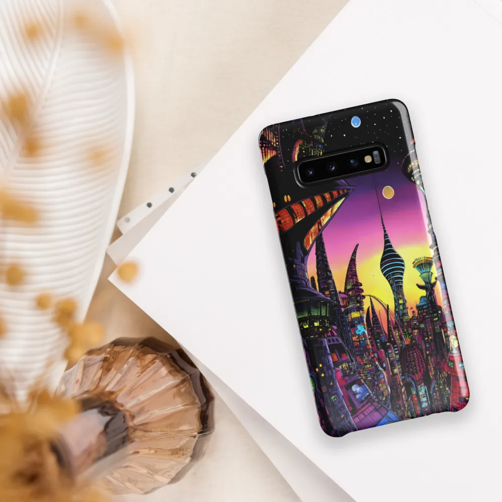 Futuristic Cityscape at Dusk | Phone Case |  S10 Plus | Snap Case | Glossy