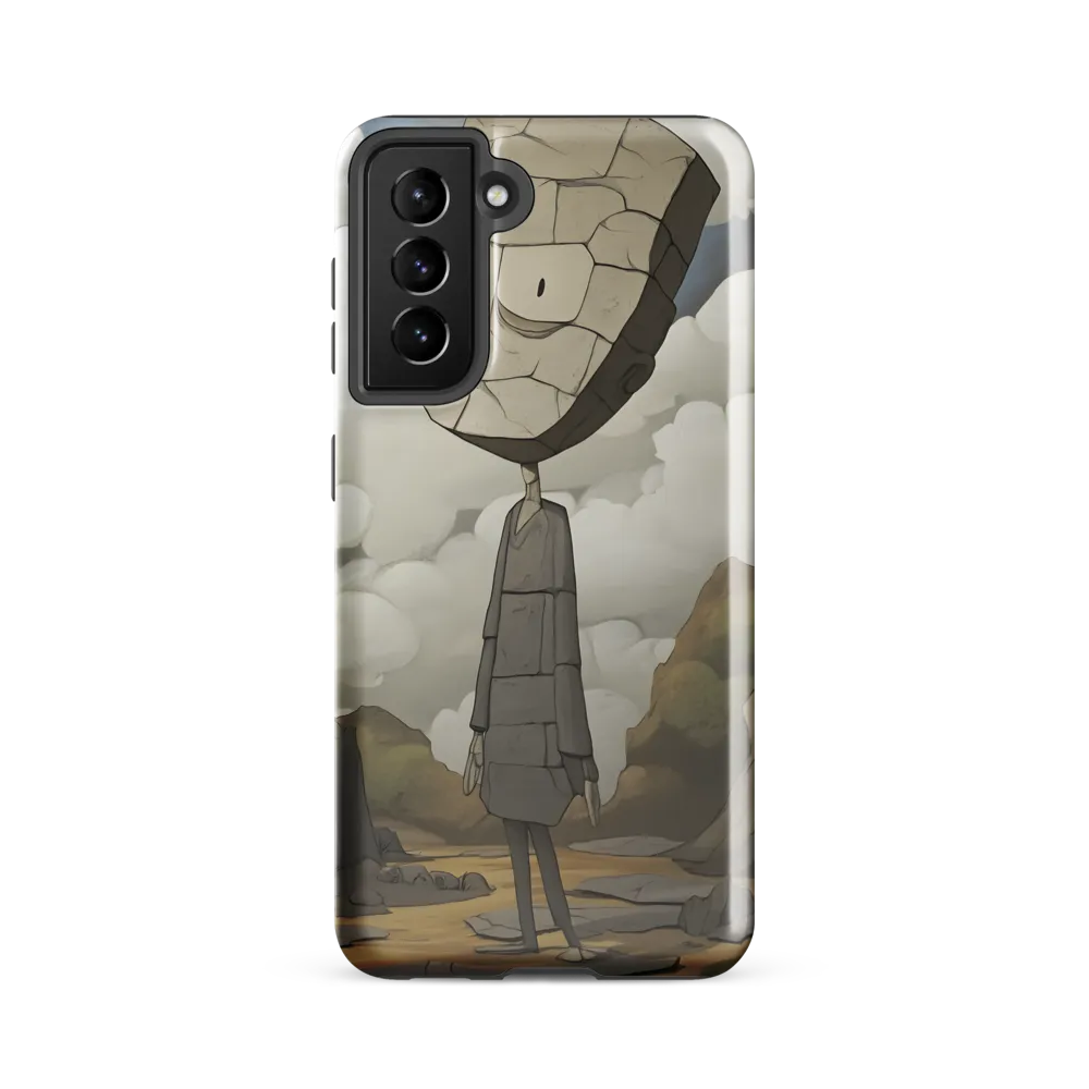 Whimsical Stone Figure in a Rocky Landscape | Phone Case |  S21 FE | Tough Case | Glossy