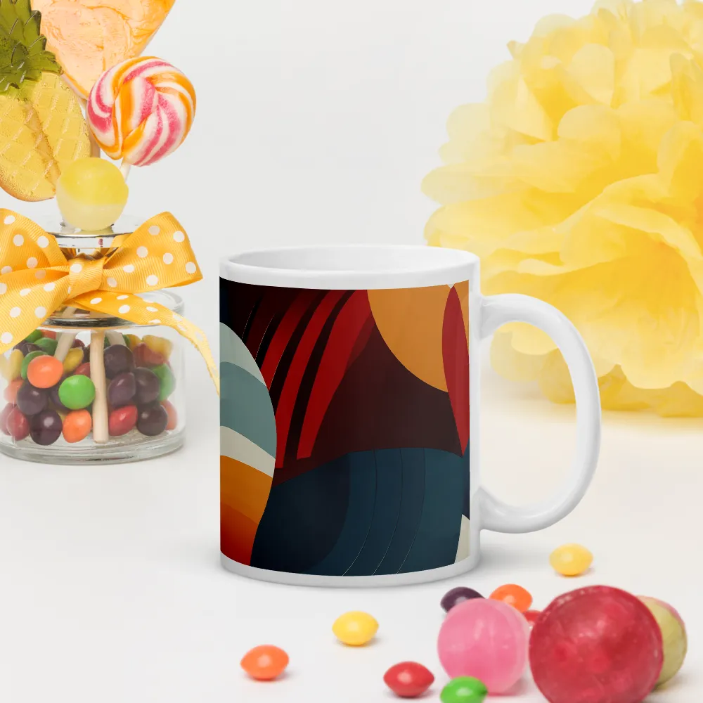 Dynamic Abstractions: A Dance of Forms and Colors | Mugs | Multiple Sizes & Colors