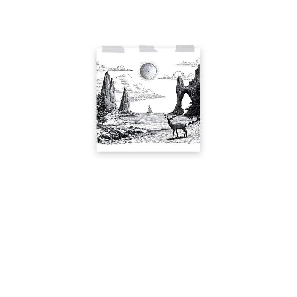 Seaside Stag 
 Poster | 18″x 18″