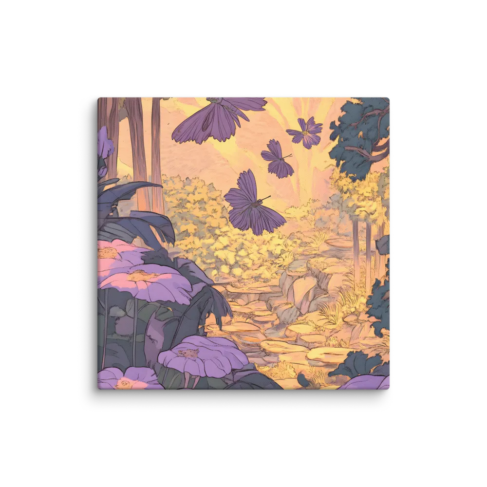 A Serene Dance of Butterflies | Canvas | 30″×30″