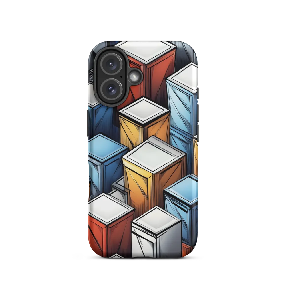 Geometry of Colorful Containers | Phone Case