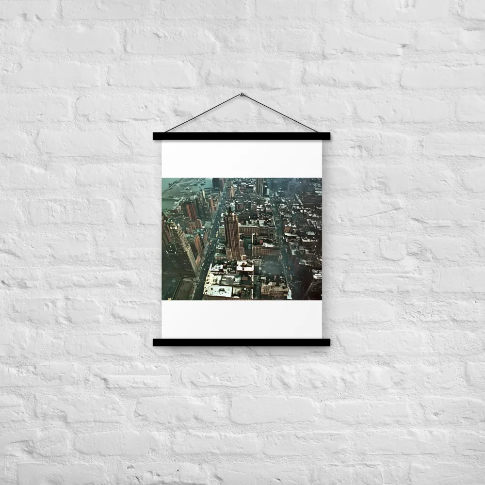 Aerial Symphony of Urban Life | Poster With Black Wood Hanger | 18″×24″