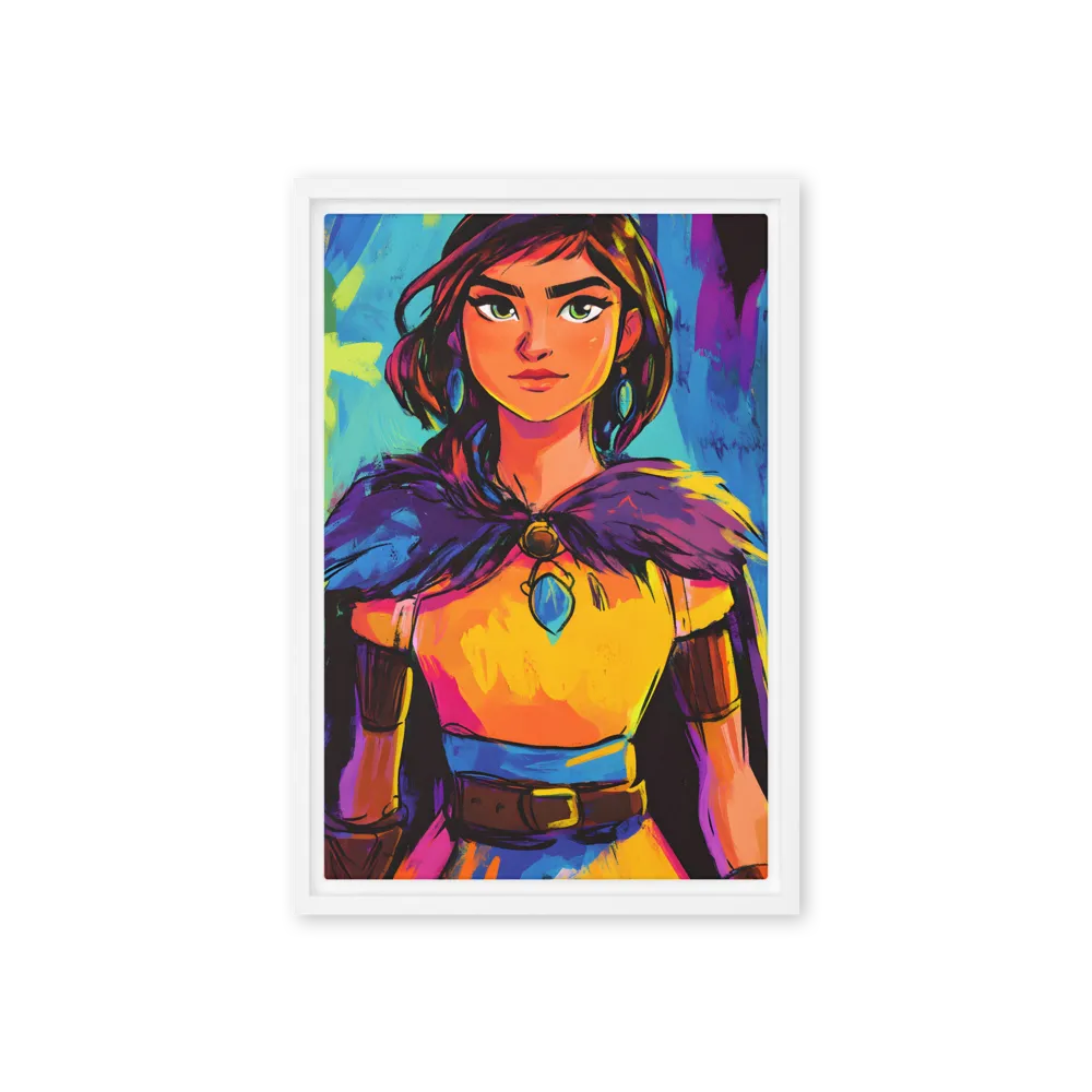 Guardian of Colors | Canvas with White Frame | 12″×18″