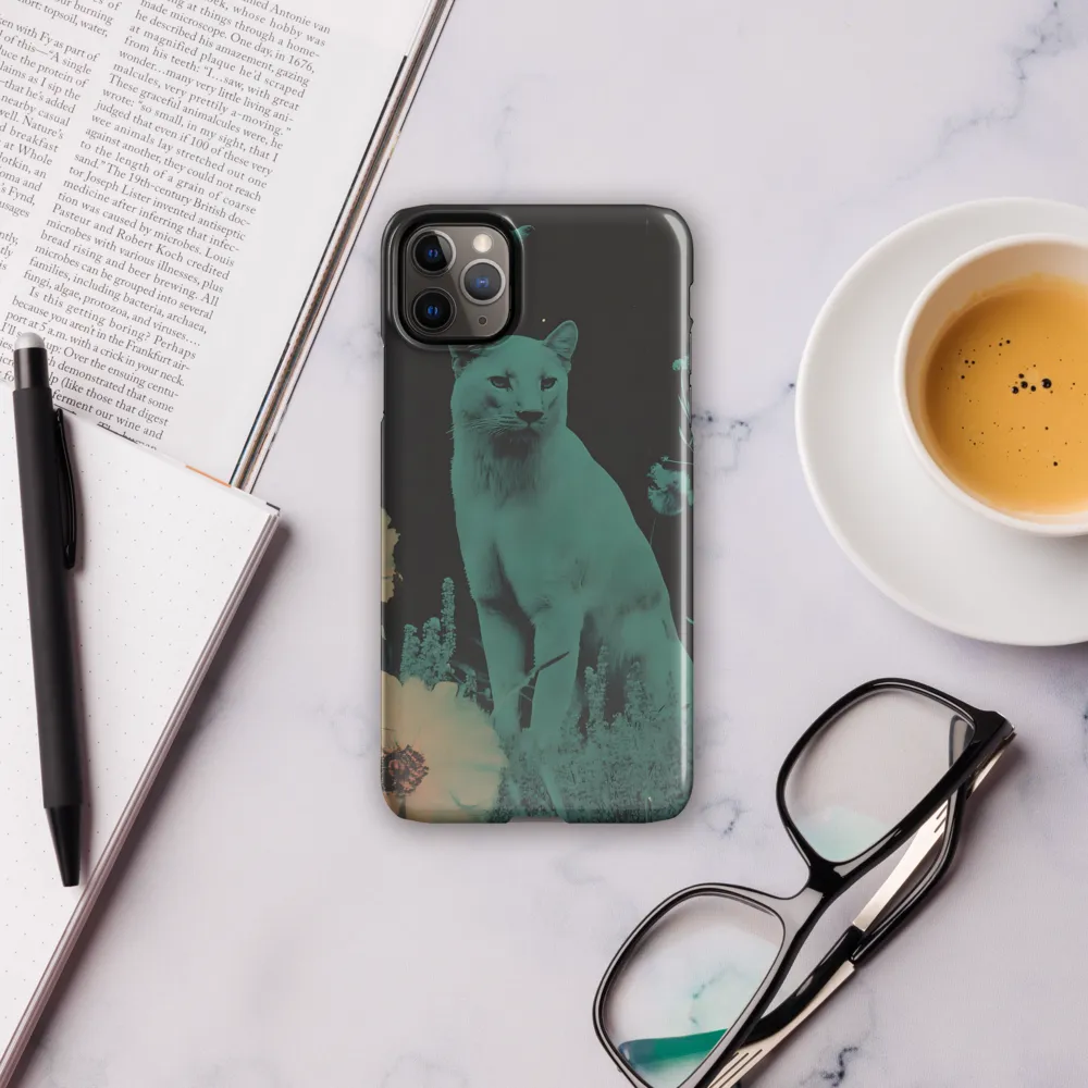 Cyan Reverie: A Surreal Encounter | Phone Case |  11 Pro Max | Snap Case | Glossy