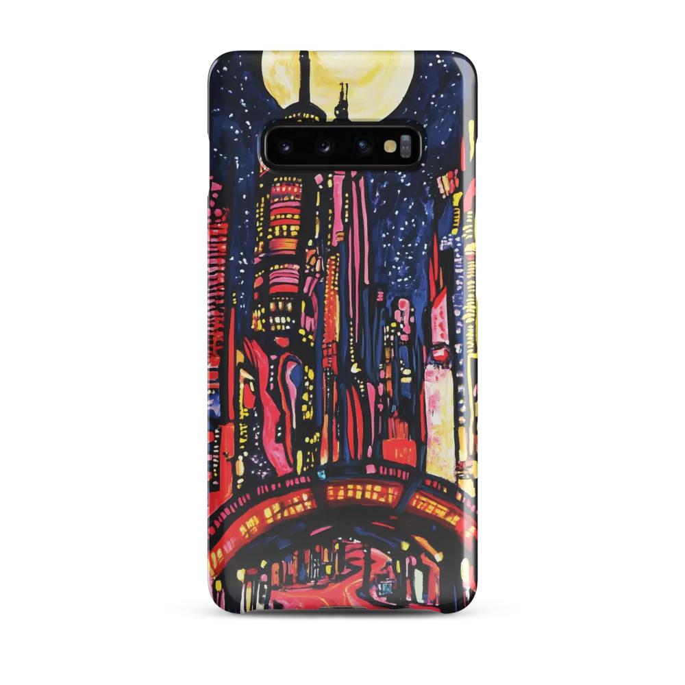 Night Lights: A Vibrant Urban Odyssey | Phone Case |  S10 Plus | Snap Case | Glossy