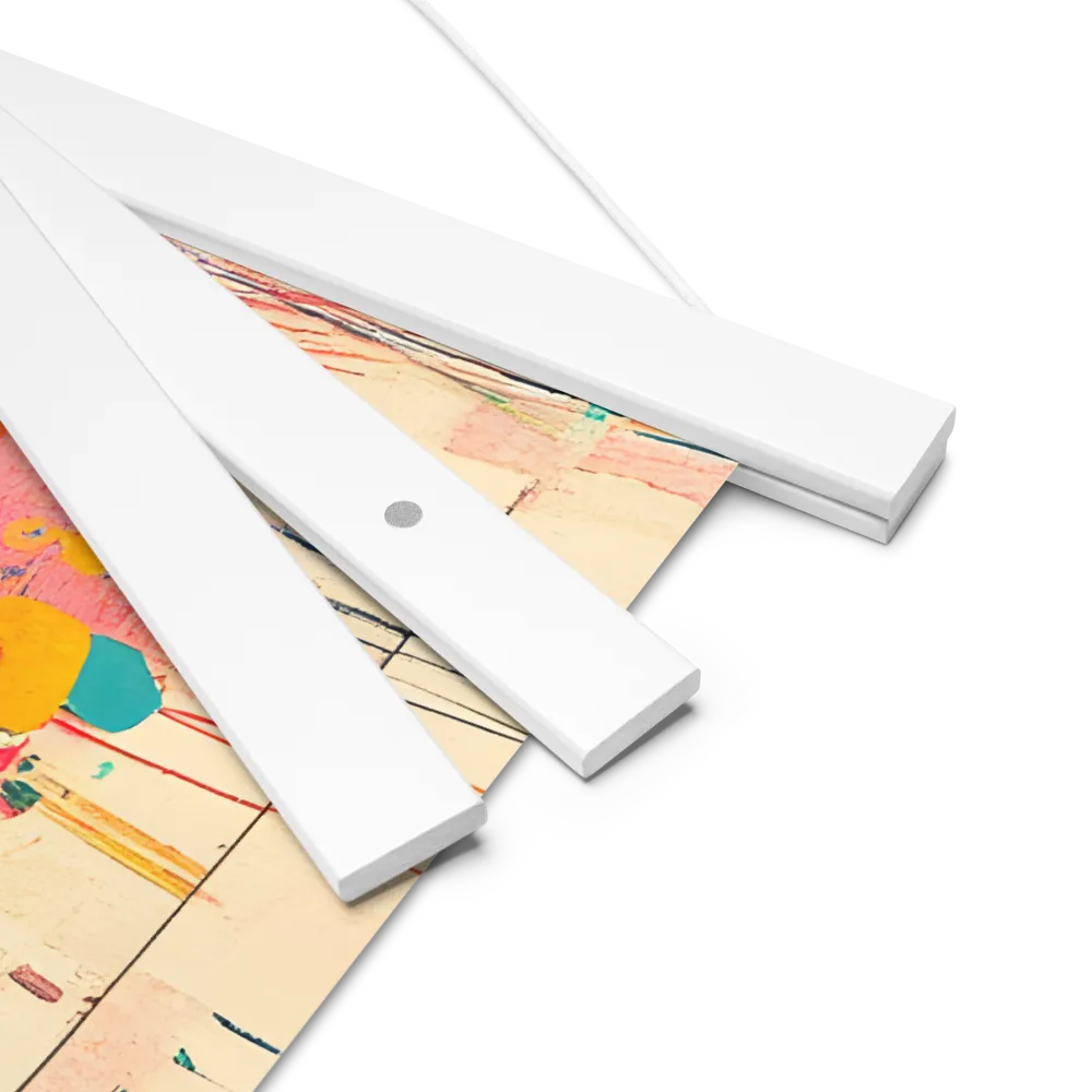 Whimsical Blossom | Poster With White Wood Hanger | 18″×18″