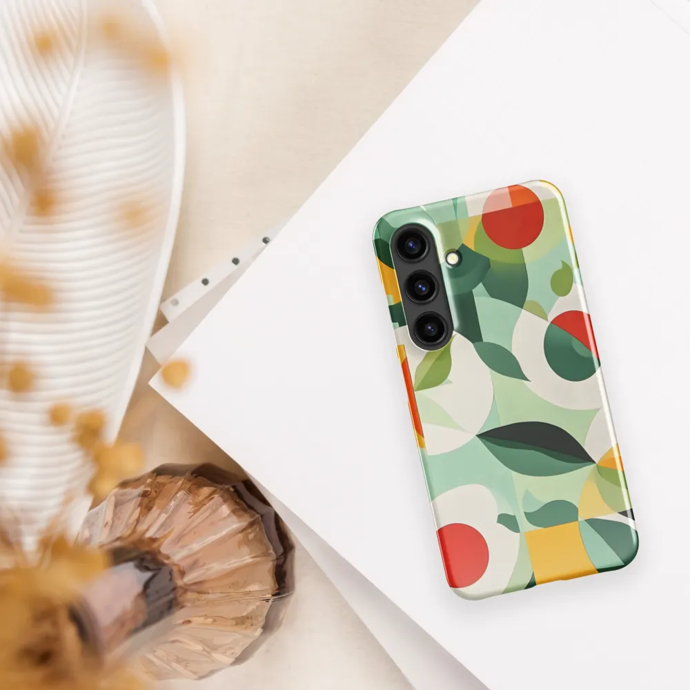 Harmony in Shapes: A Playful Abstract Design | Phone Case |  S24 | Snap Case | Glossy