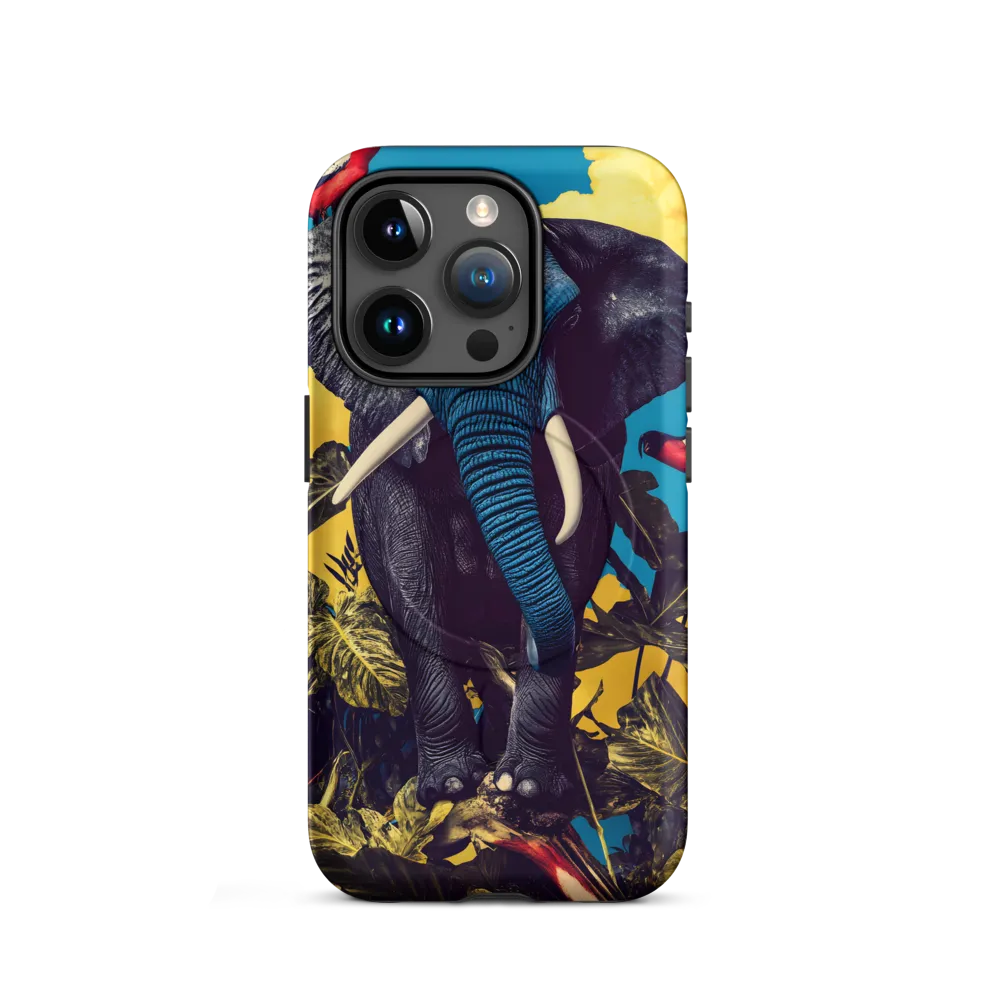 Elephant Dreams in Vibrant Colors | Phone Case |  15 Pro | MagSafe® Tough Case | Matte