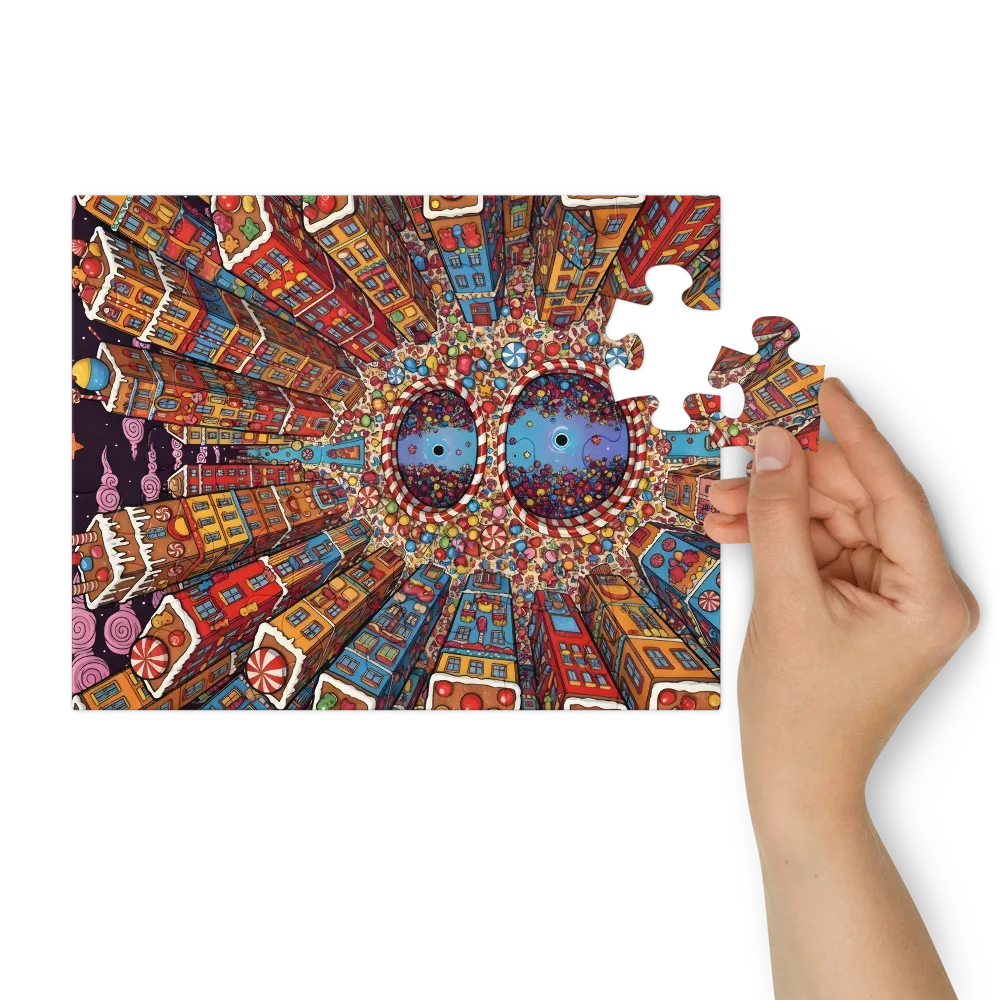 Candy City 
 Jigsaw Puzzle in Tin Box