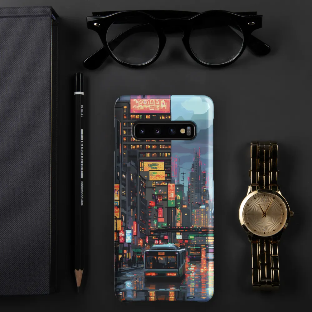 Neon Dreams: A Pixelated Urban Night