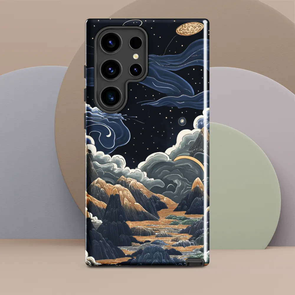 Celestial Harmony: Peaks and Planets | Phone Case |  S24 Ultra | Tough Case | Glossy