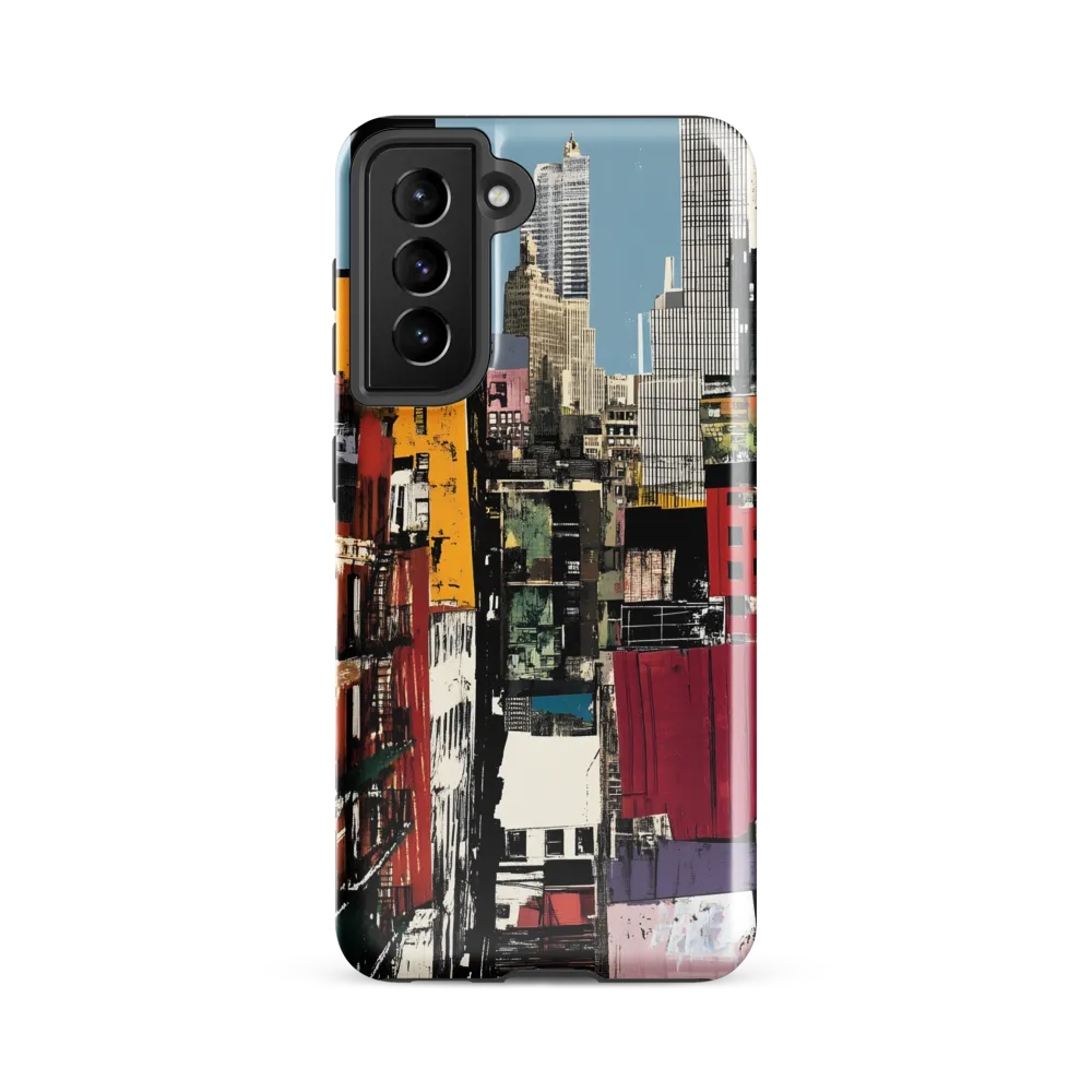 Urban Collage: A Vivid Cityscape | Phone Case |  S21 FE | Tough Case | Glossy