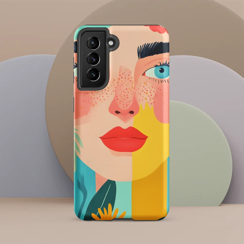 Floral Serenity: A Modern Portrait