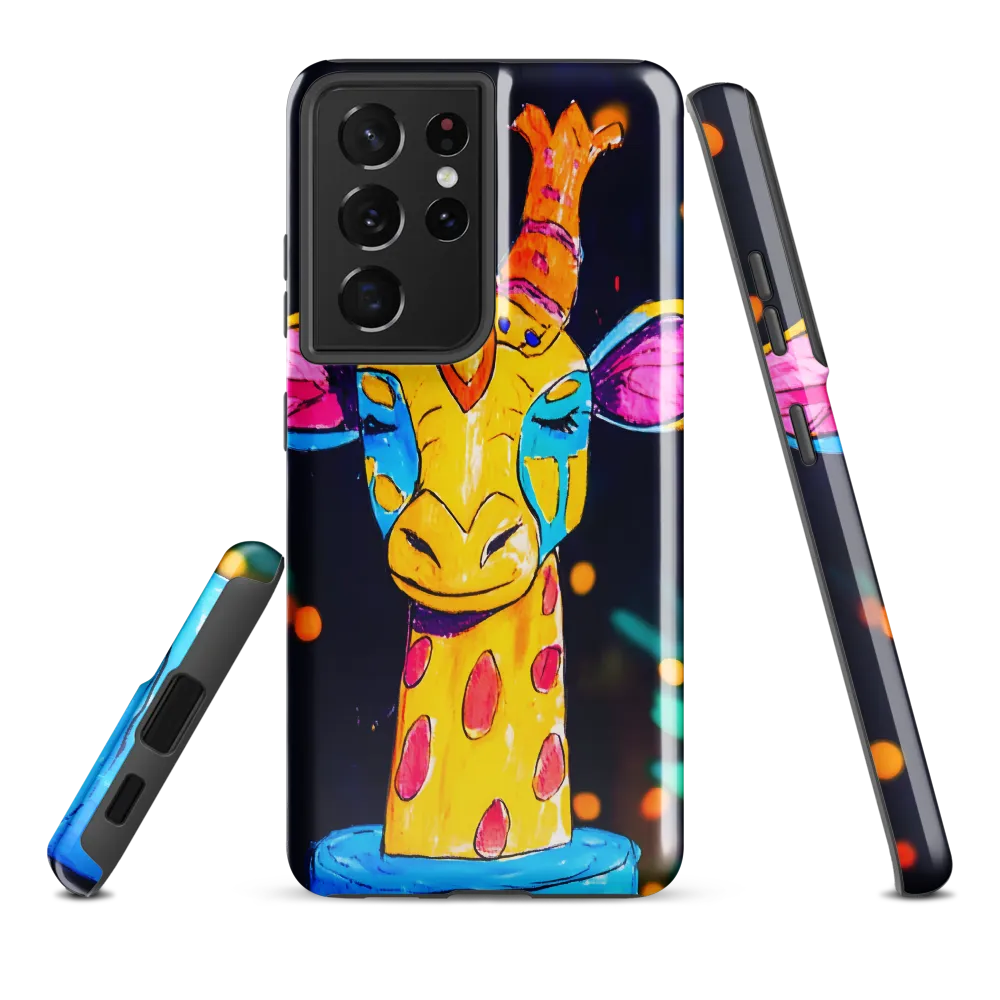 Whimsical Giraffe in Vibrant Colors | Phone Case |  S21 Ultra | Tough Case | Glossy