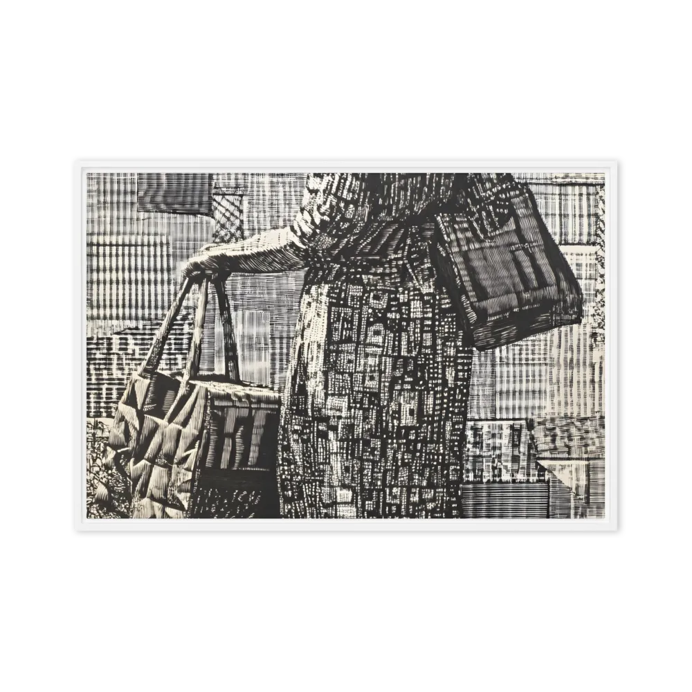 Urban Reflections: A Shopping Narrative | Canvas with White Frame | 20″×30″