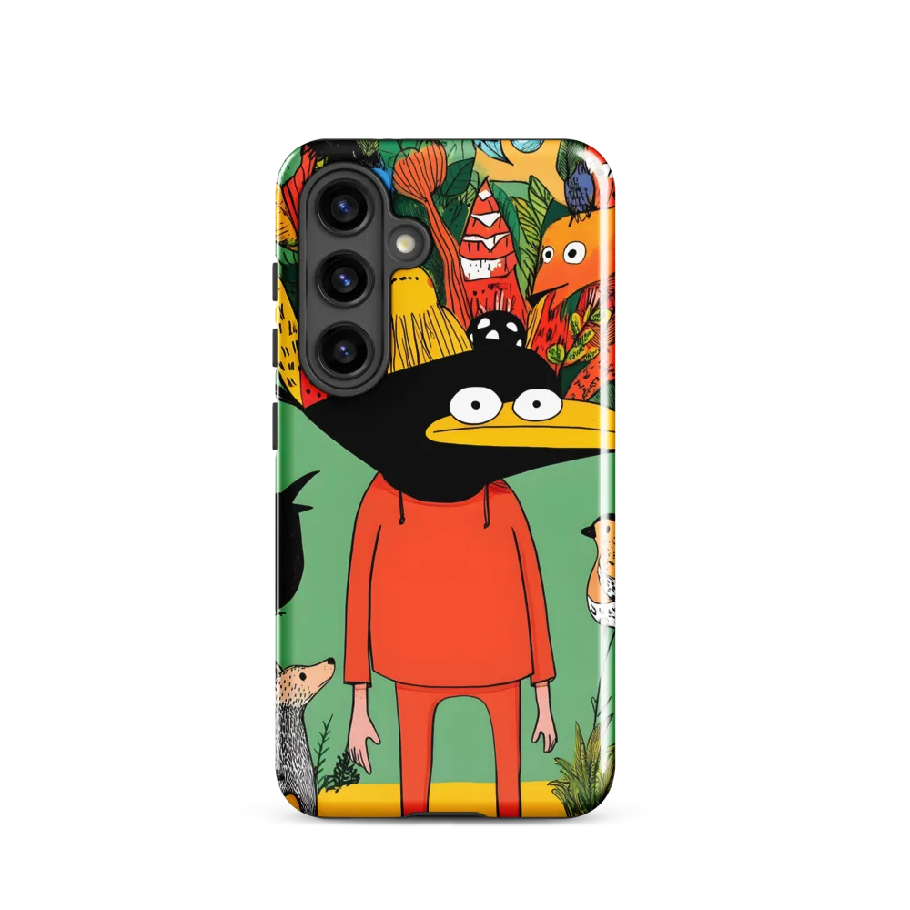 Whimsical Encounter in a Colorful Jungle