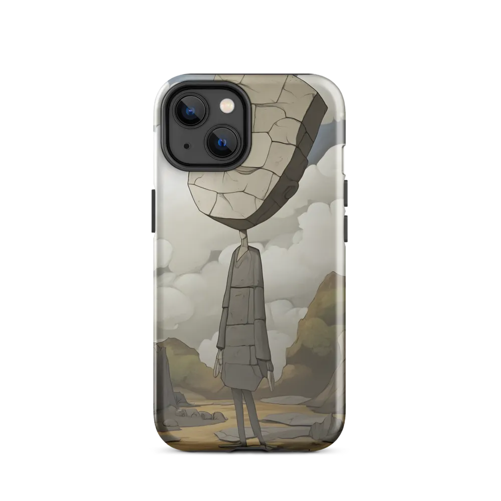 Whimsical Stone Figure in a Rocky Landscape | Phone Case |  14 | Tough Case | Glossy