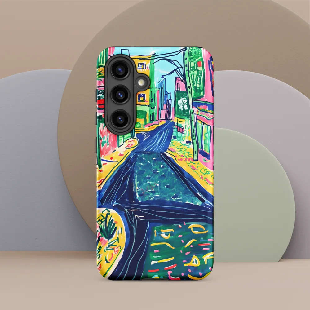 Dreamy Street in Vibrant Hues