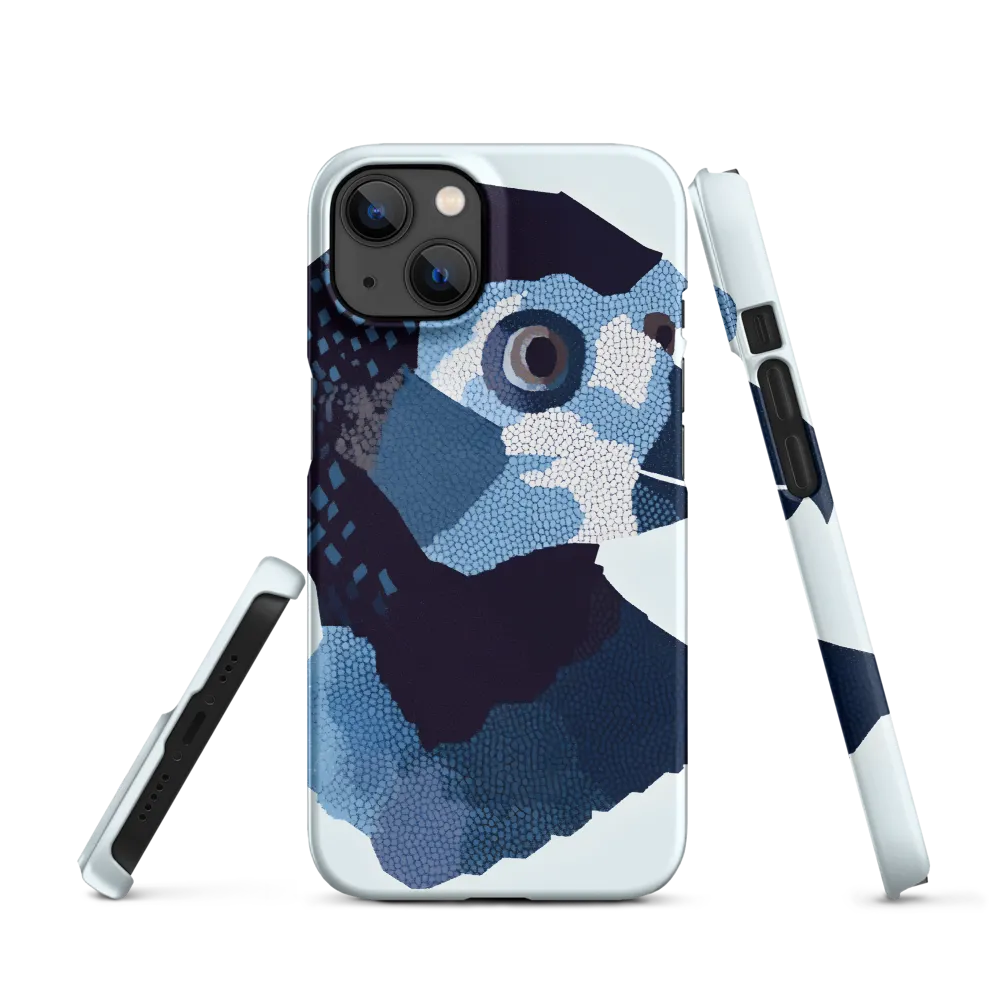 Abstract Avian Portrait in Blue