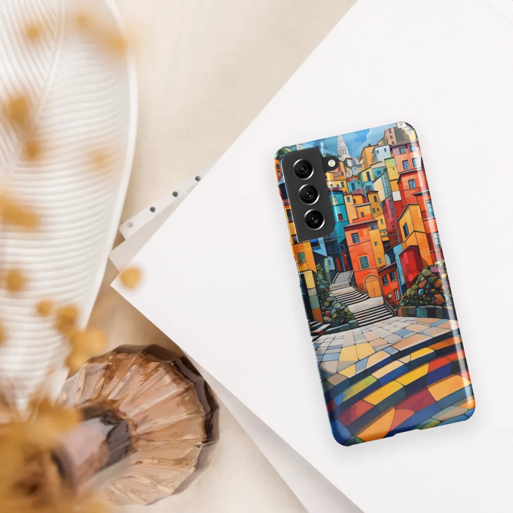Vibrant Village: A Cubist Journey