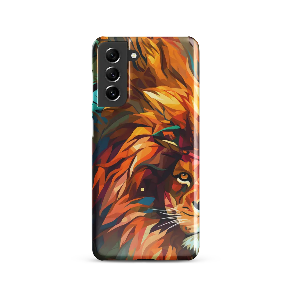 Majestic Gaze: The Polygonal Lion