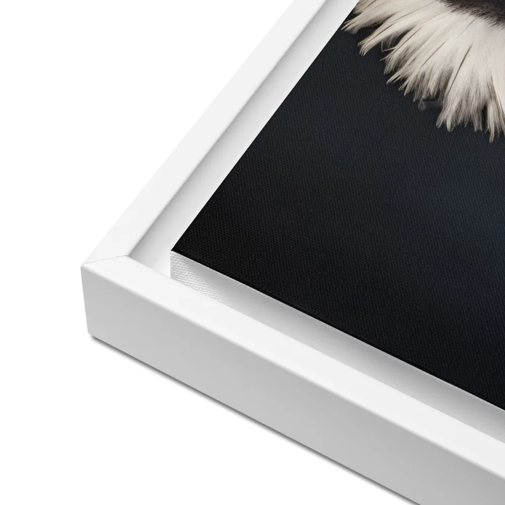 Majestic Vulture Portrait | Canvas with White Frame | 18″×24″