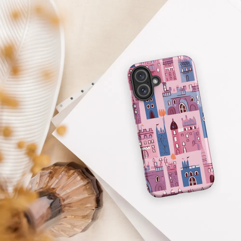 Whimsical Castles: A Playful Tapestry | Phone Case |  16 Plus | Tough Case | Matte