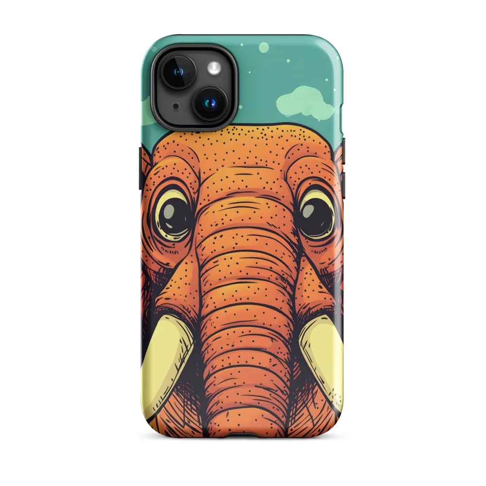 Whimsical Majesty: The Playful Elephant | Phone Case |  15 Plus | Tough Case | Glossy