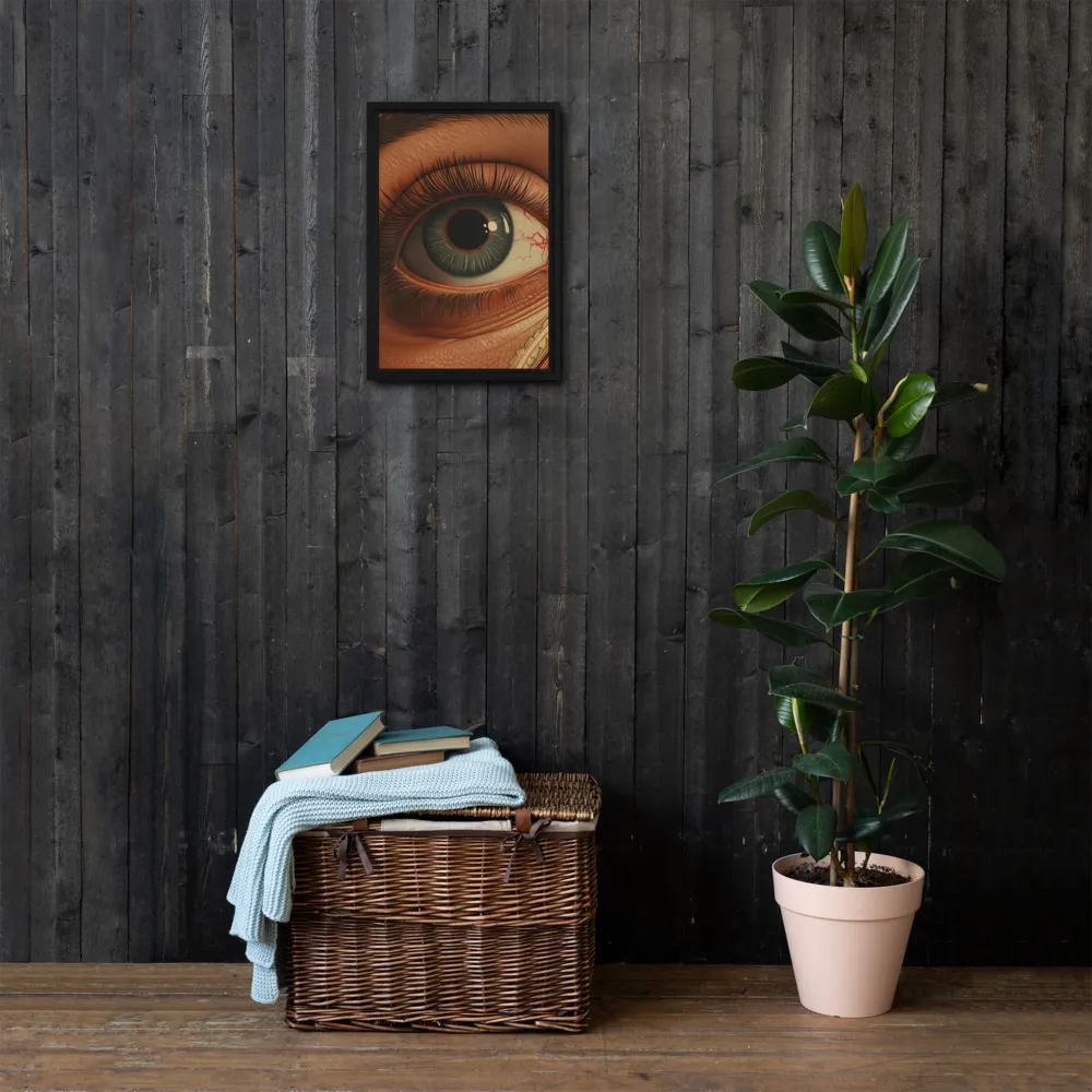 The Gaze of Anatomy | Canvas with Black Frame | 12″×18″
