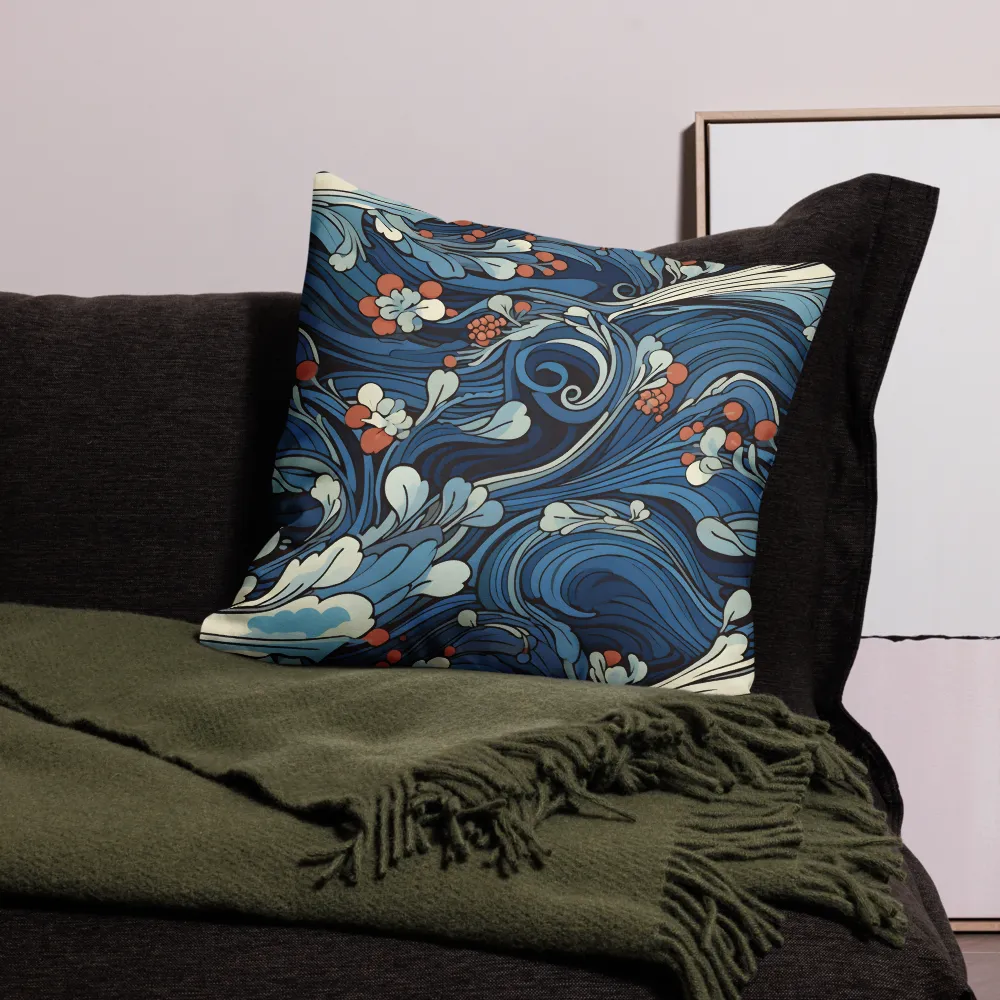 Nature's Elegance: An Oceanic Tapestry | Pillow & Pillow Case | Multiple Sizes