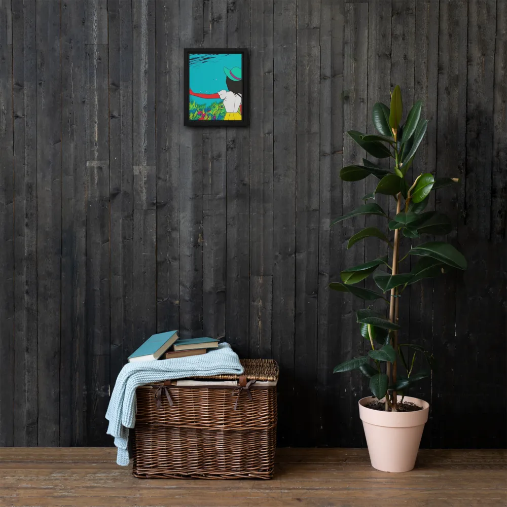 Whimsical Encounter | Canvas with Black Frame | 8″×10″