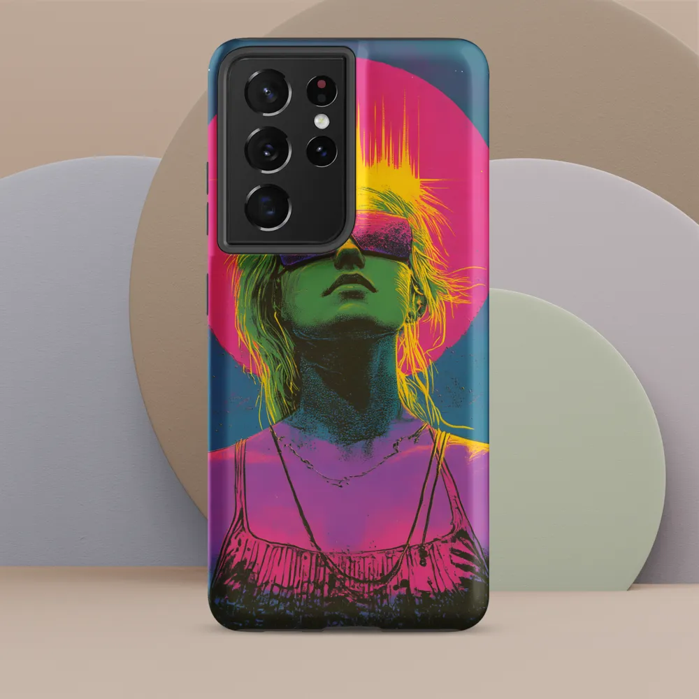 Neon Dreams: Portrait of a Modern Muse | Phone Case |  S21 Ultra | Tough Case | Matte